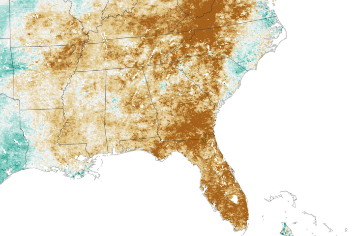 A Flash Drought Dries the Southeast
