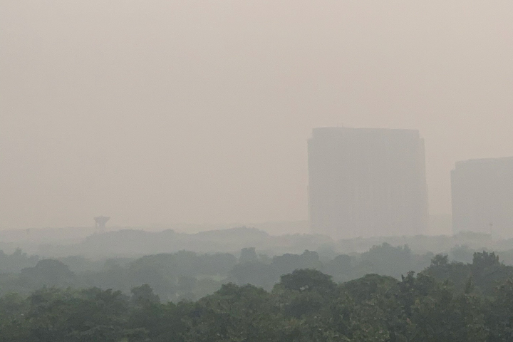 Haze Smothers Northern India