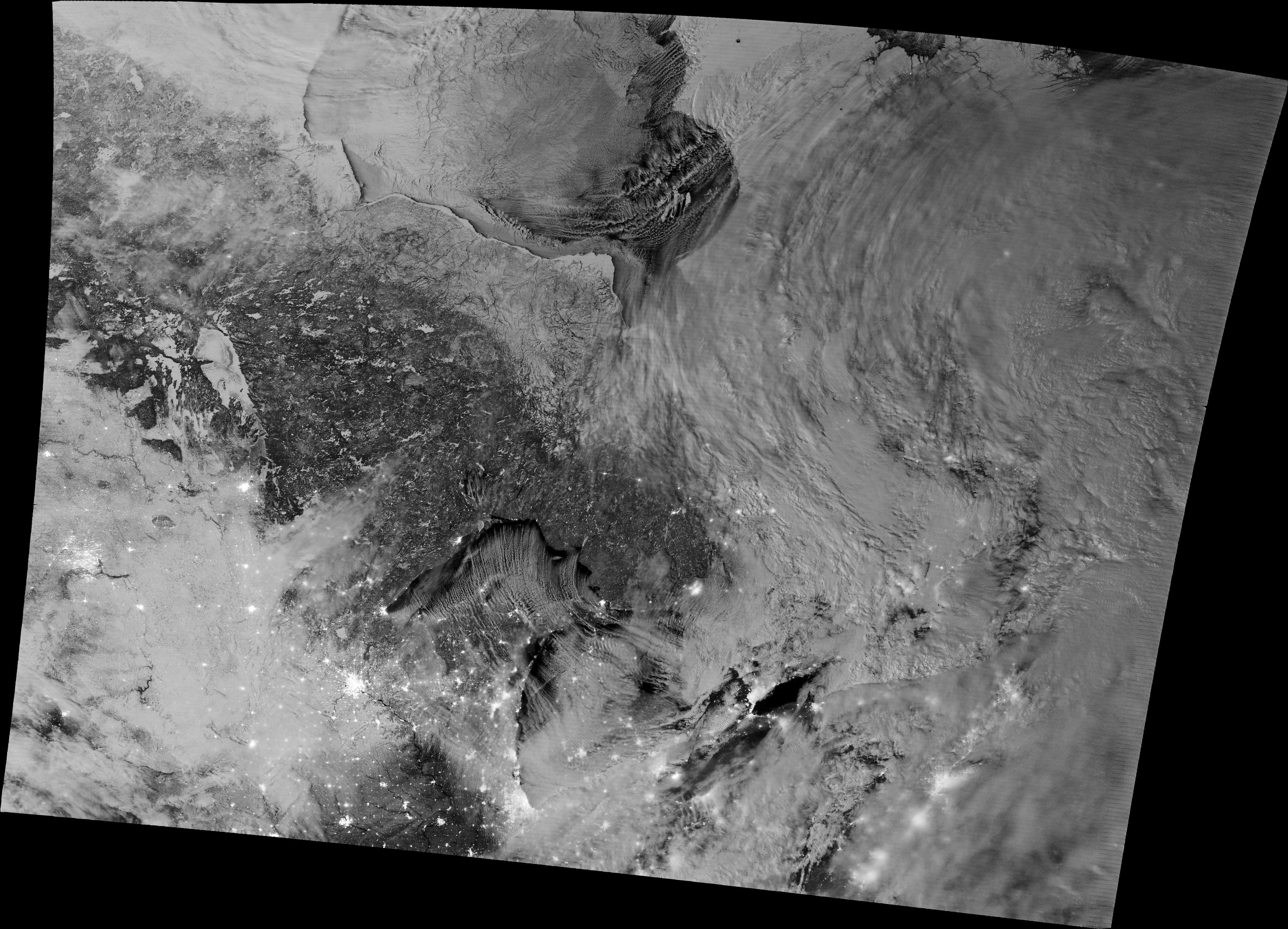 Cloud Streets Stream Over the Great Lakes - related image preview