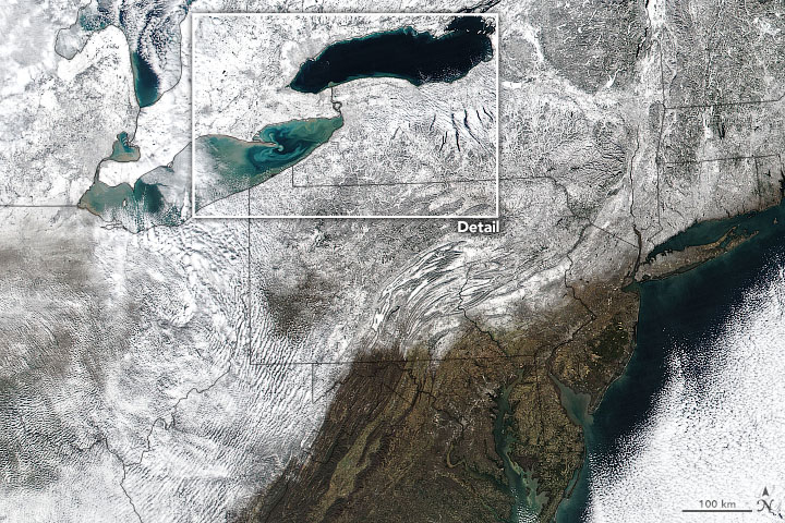 East Coast Snow and Lake Erie Color