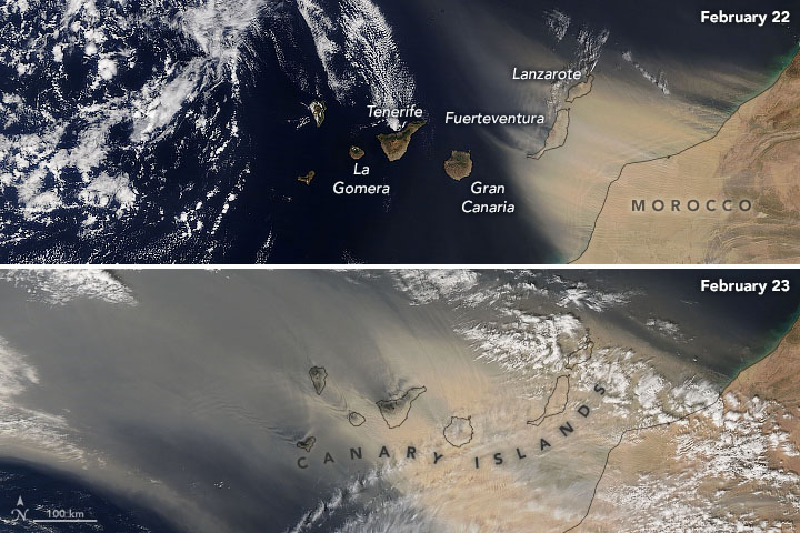 Dust Blankets the Canary Islands - related image preview