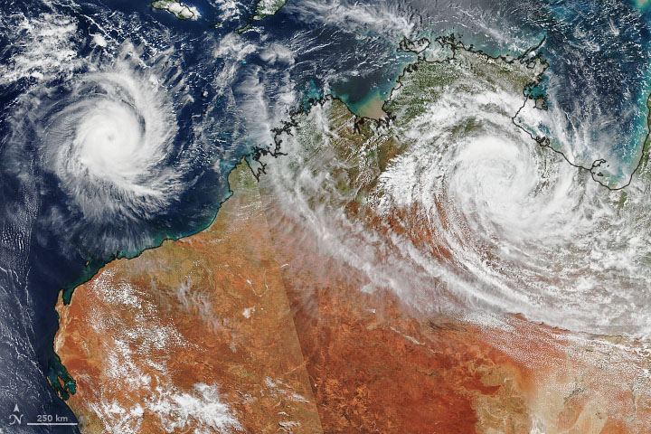 Cyclones over Australia