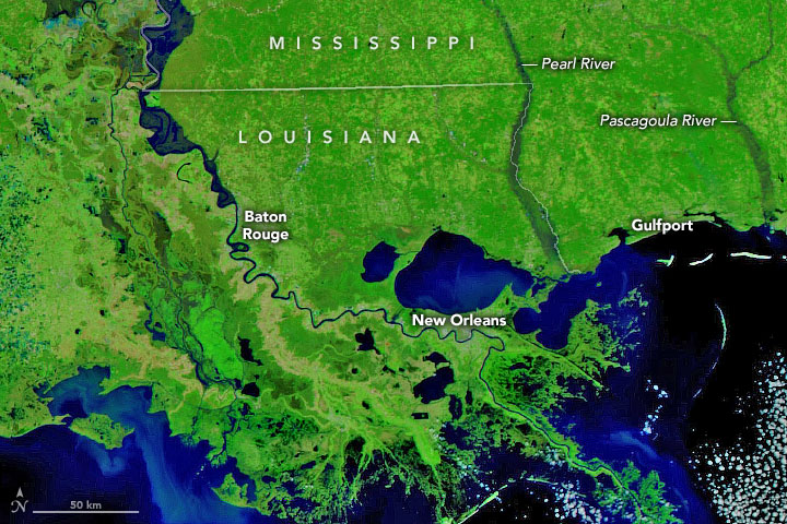 Mississippi, Louisiana