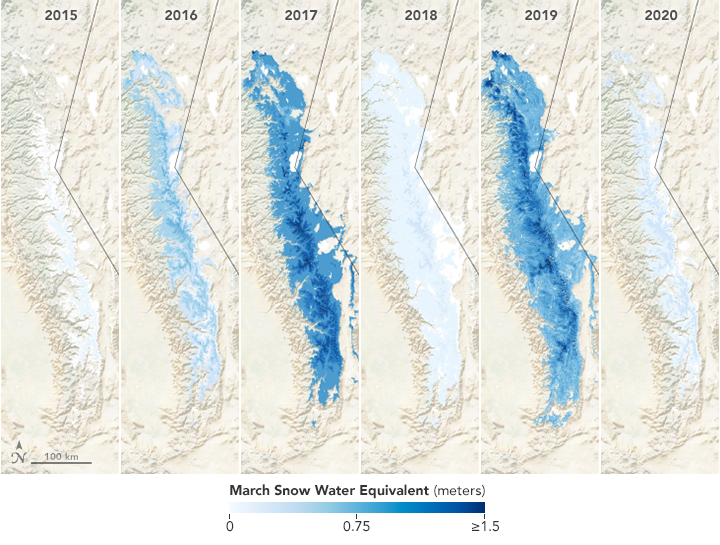 Thin Snow Cover in the Sierra Nevada - related image preview