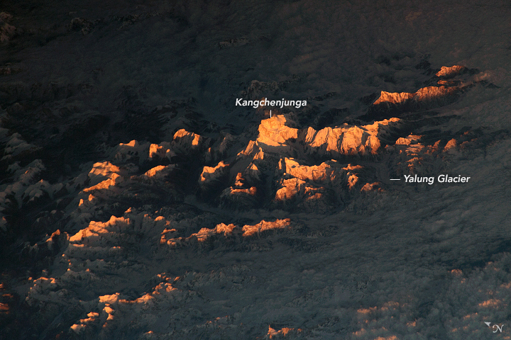 Sunlit Peaks in the Himalayas