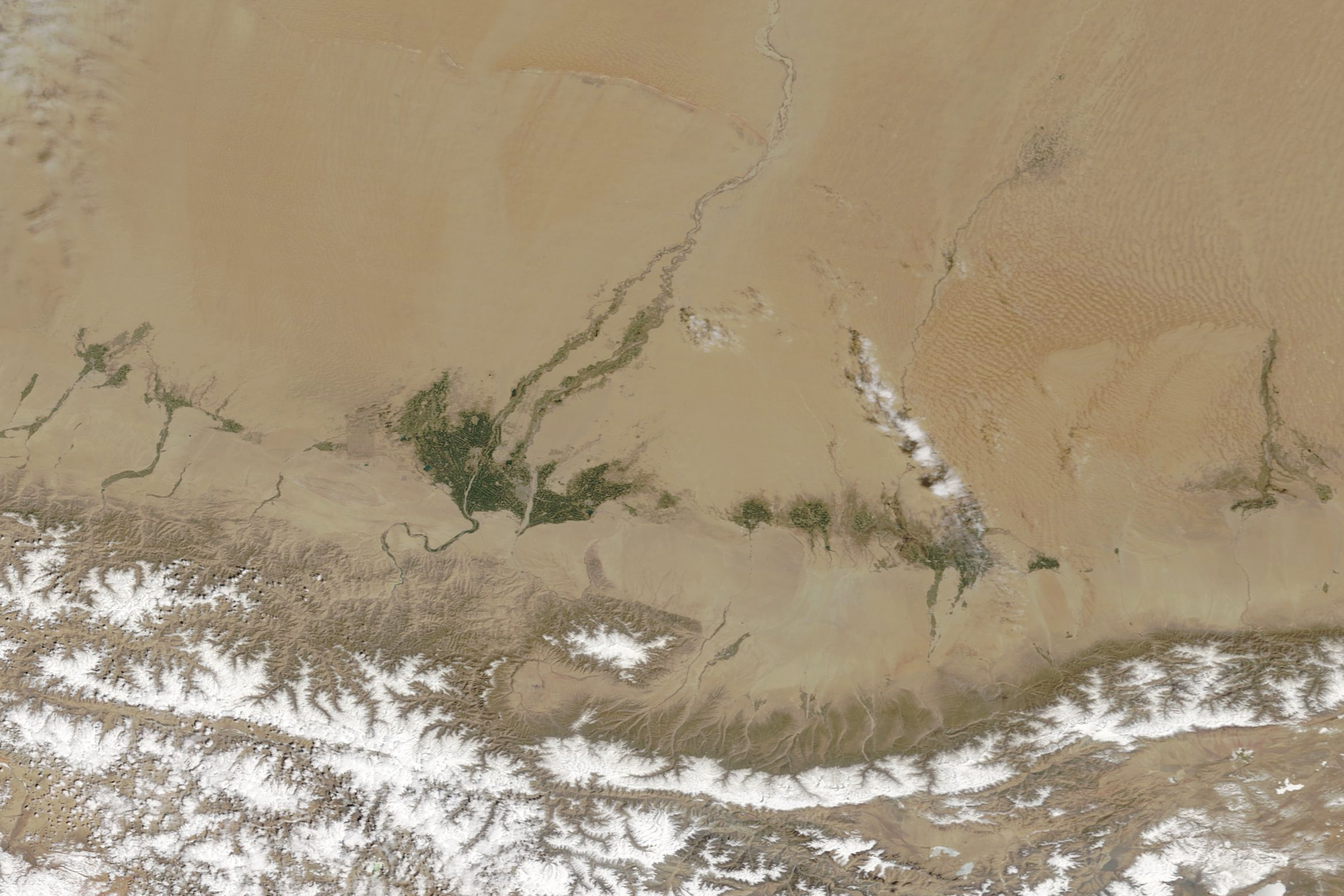 Spring Greening in the Taklamakan Desert - related image preview