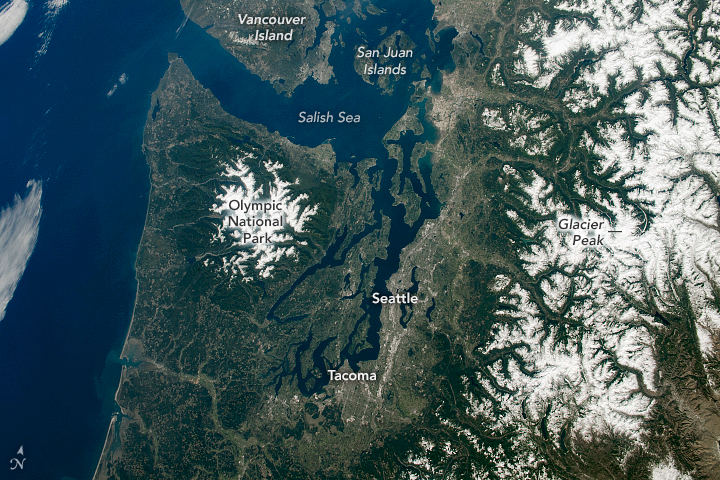 nasa topographical map seattle