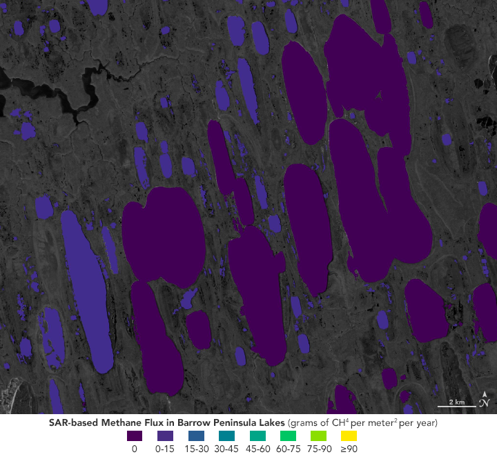 Satellites Size Up Bubbles of Methane in Lake Ice - related image preview