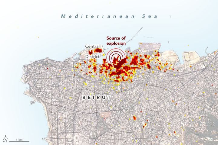 Scientists Map Beirut Blast Damage