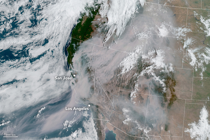 Wildfire Smoke Shrouds the U.S. West