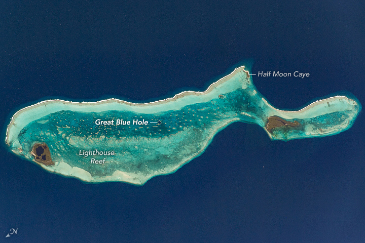 Lighthouse Reef and the Great Blue Hole