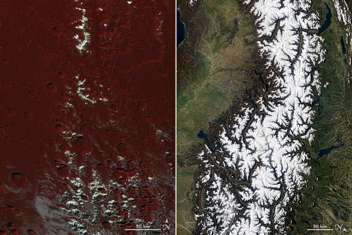 Snowy and Icy Peaks with Very Different Origins - related image preview