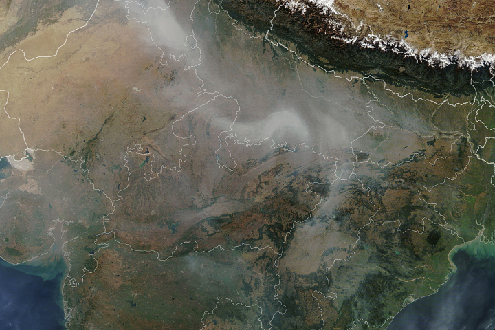 A Busy Season for Crop Fires in Northwestern India - selected image
