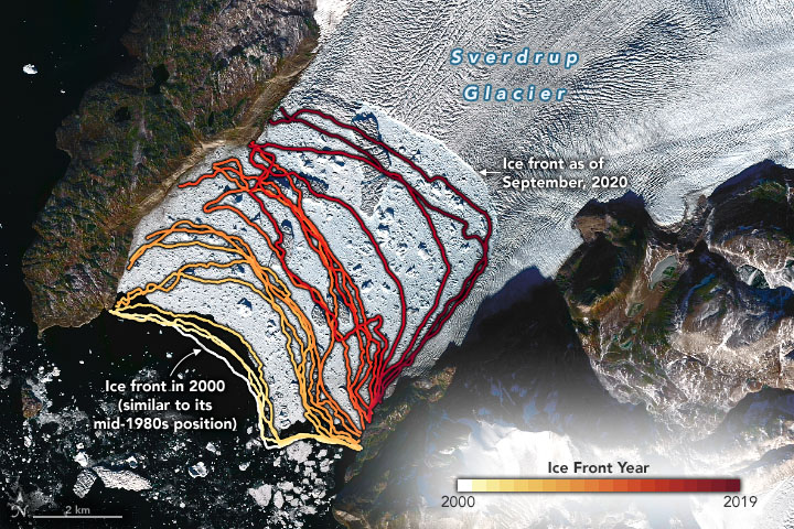 Undercutting Sverdrup Glacier
