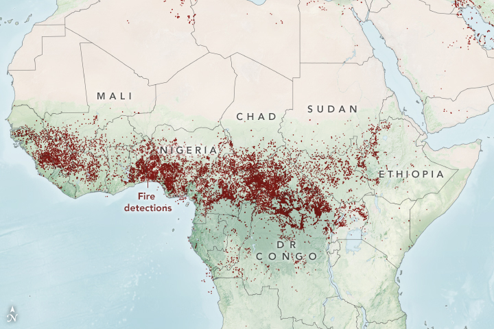 Reduced Fires Lead to Some Air Quality Improvements in Africa - related image preview