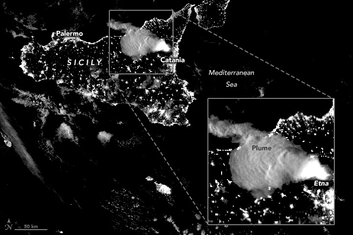 A Glowing Plume Over Mount Etna - related image preview