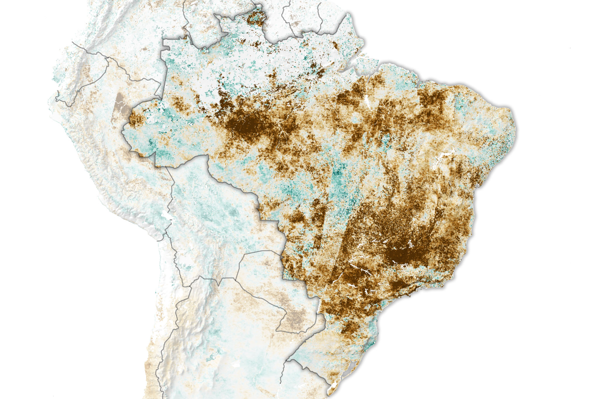 Brazil Over Us Map Brazil Battered By Drought