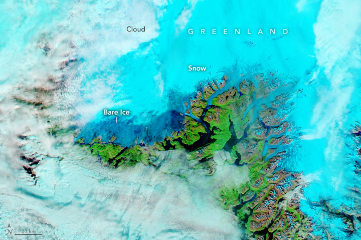 Rain and Warmth Trigger More Melting in Greenland