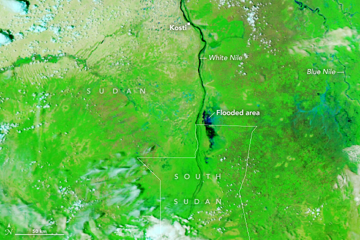 Floods Along the White Nile