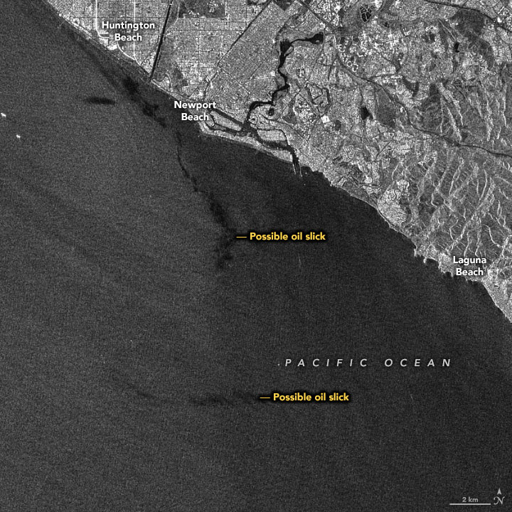 Satellites View California Oil Spill