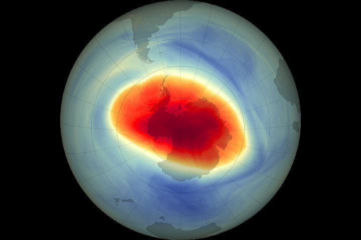 Substantial Antarctic Ozone Hole in 2021 - selected image
