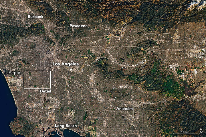 Satellite Map Of Los Angeles A Super View Of La