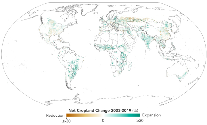 New Map of Worldwide Croplands