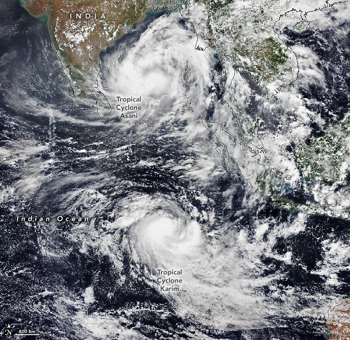 Twin Cyclones in the Indian Ocean