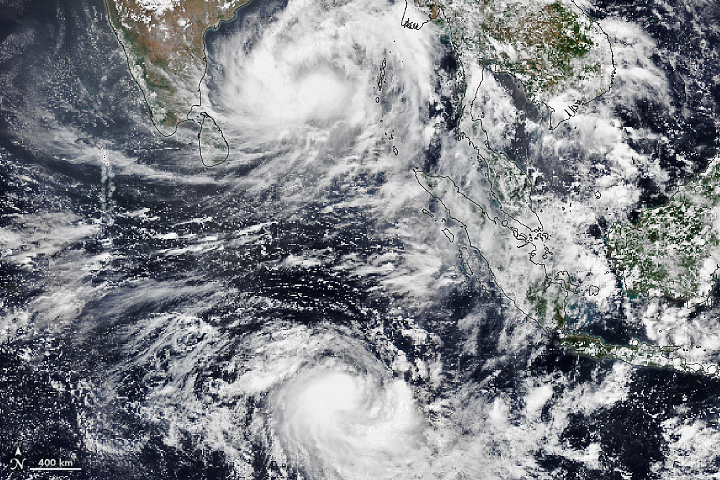 Twin Cyclones in the Indian Ocean - related image preview
