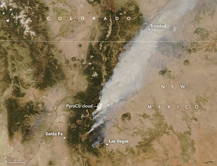 New Mexico Wildfire Spawns Fire Cloud