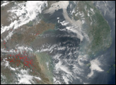 Fires in Eastern China