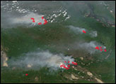 Forest Fires Across Central Siberian Plateau