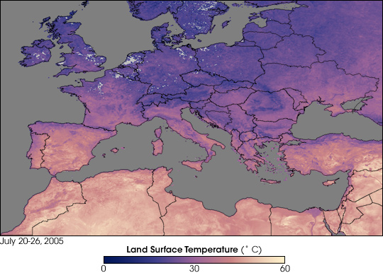 Heatwave in Northern Africa and Southern Europe