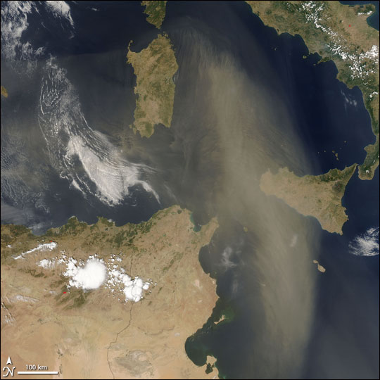 Dust Storm Over the Mediterranean Sea - related image preview