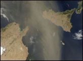 Dust Storm Over the Mediterranean Sea