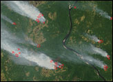 Fires in Central Russia