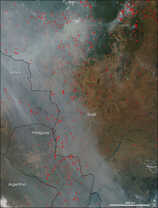 Fires in South America