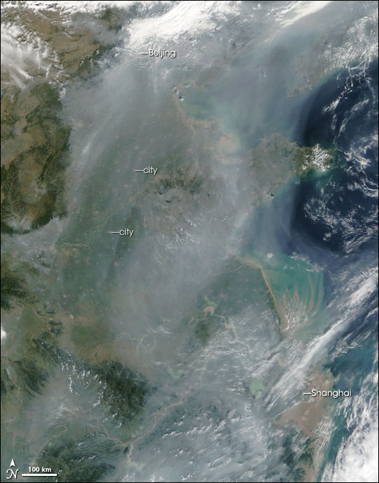 Smog over China