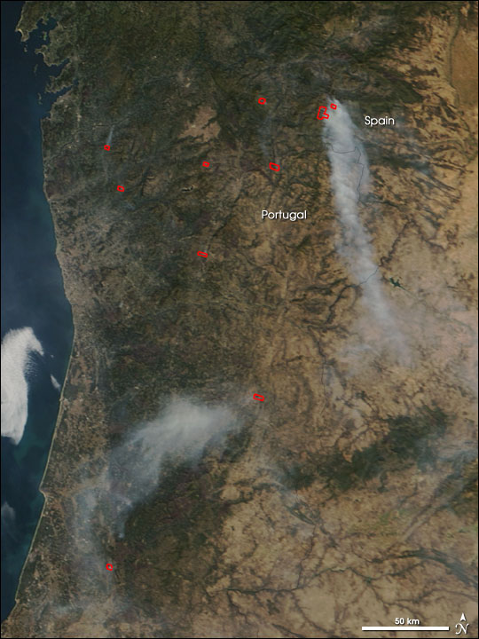 Fires Flare up in Portugal and Spain
