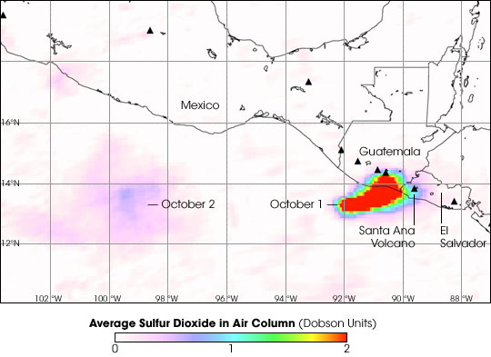 Eruption of Santa Ana (Ilamatepec) Volcano