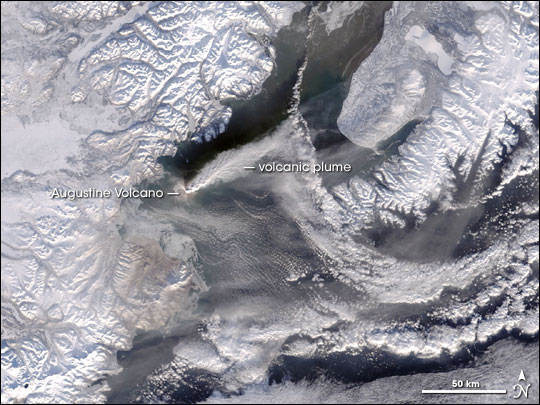 Eruption on Augustine Island, Alaska
