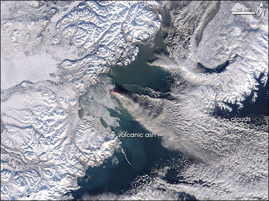 Eruption on Augustine Island, Alaska