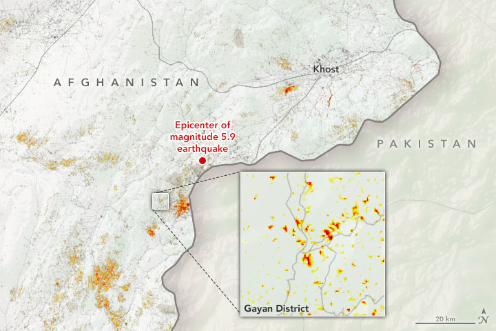 Plotting Earthquake Effects in Afghanistan