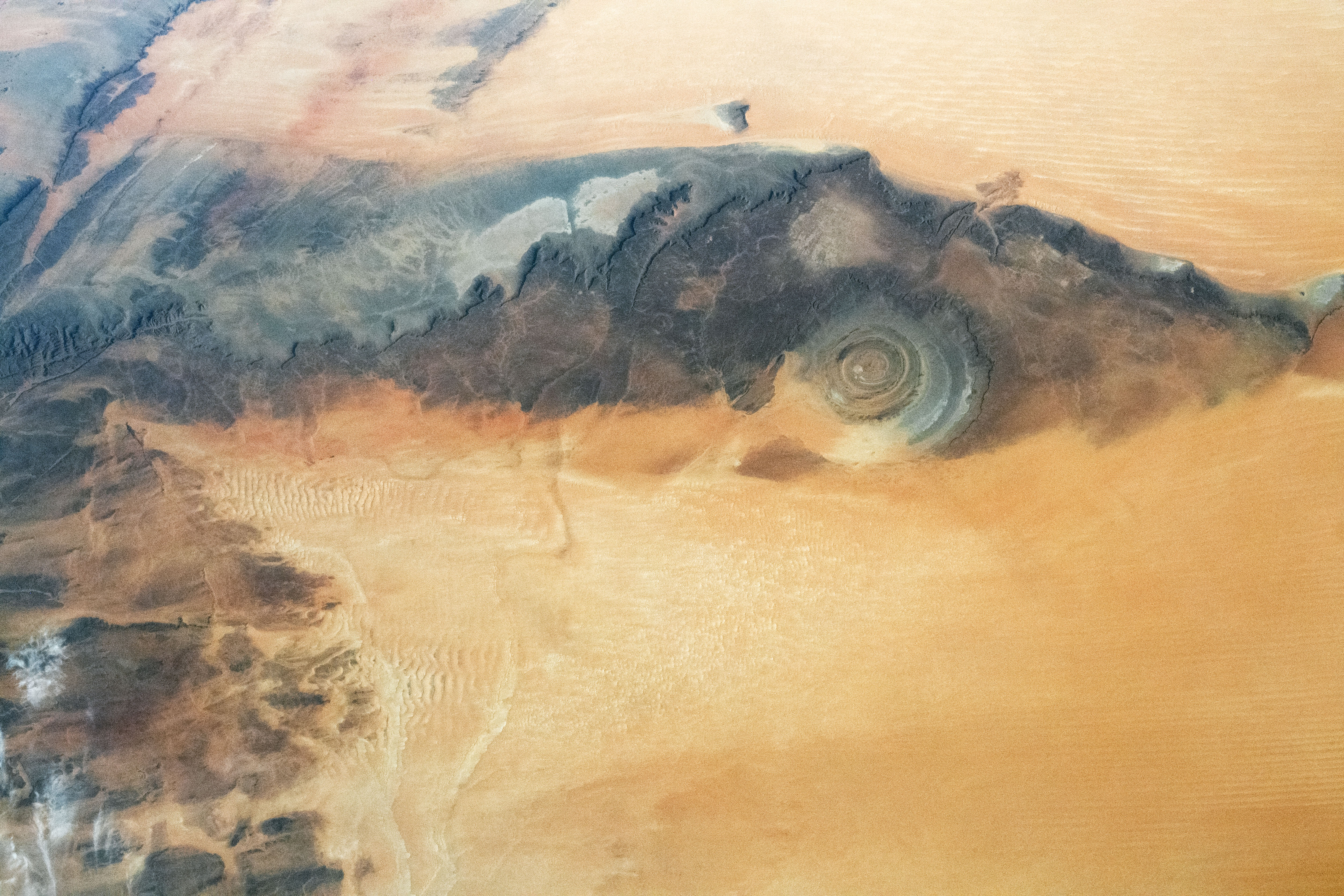 the eye of the sahara from space
