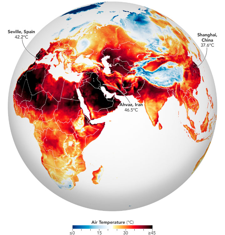 Heatwaves and Fires Scorch Europe, Africa, and Asia