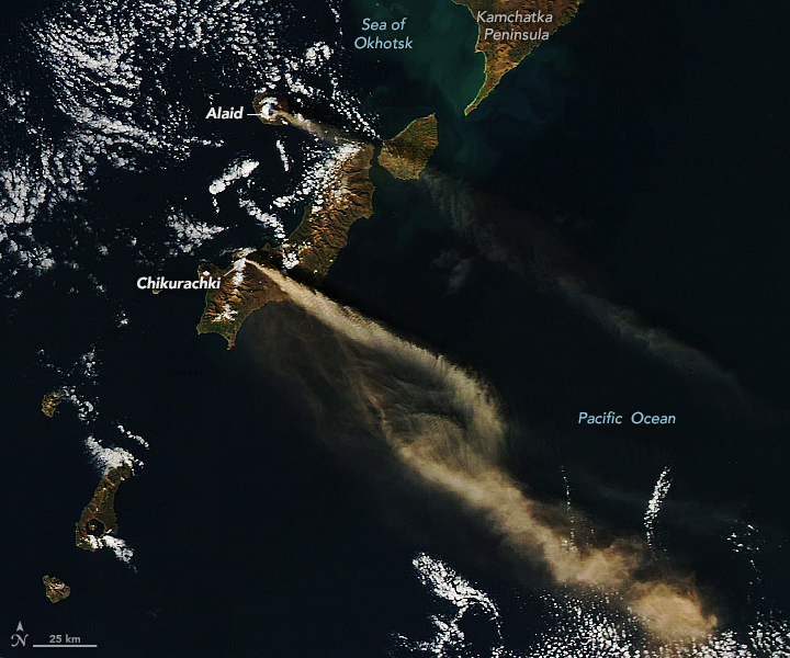 Volcanic Plumes in the Kuril Islands