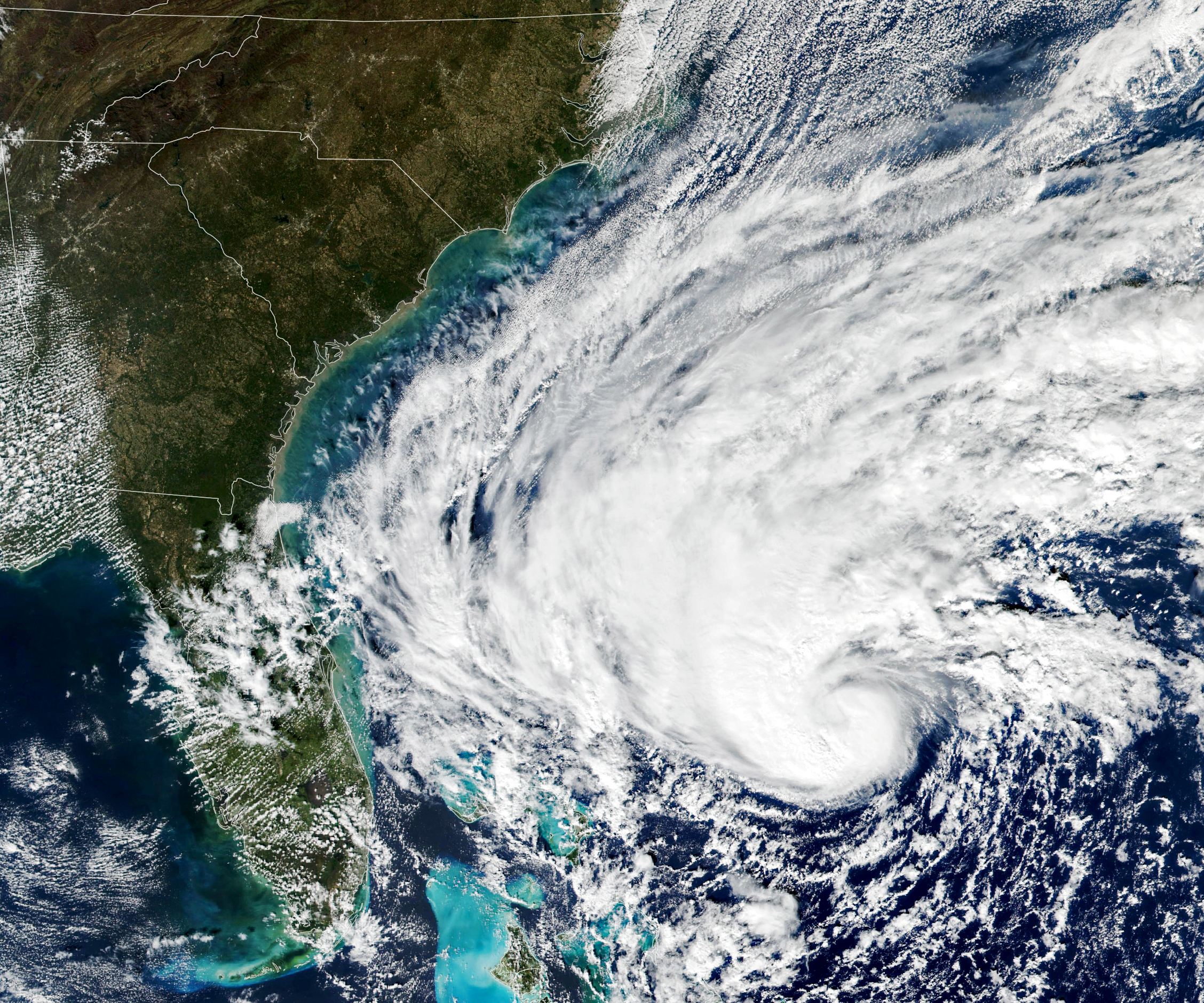 Hurricane Nicole Approaching the East Coast of Florida