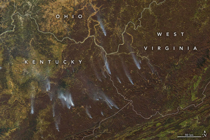 Autumn Fires in Central Appalachia