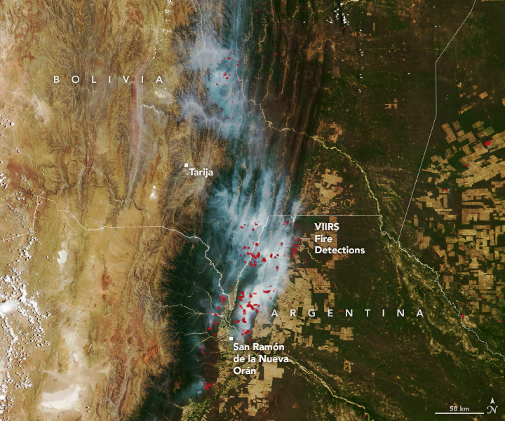 Fires in Northwest Argentina