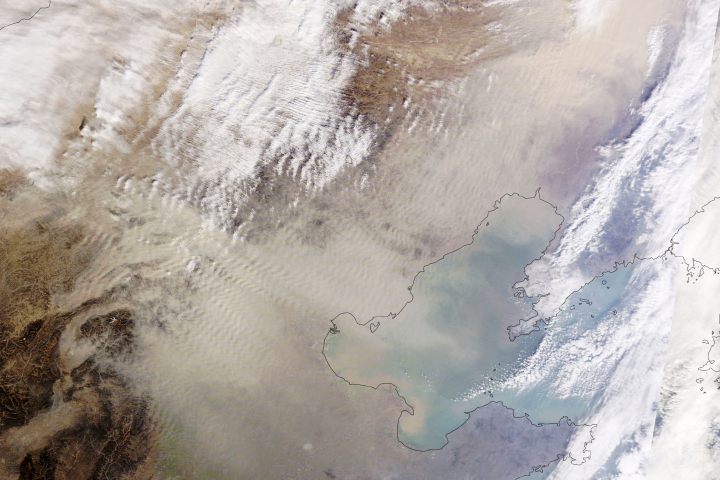 Winter Sandstorm in China